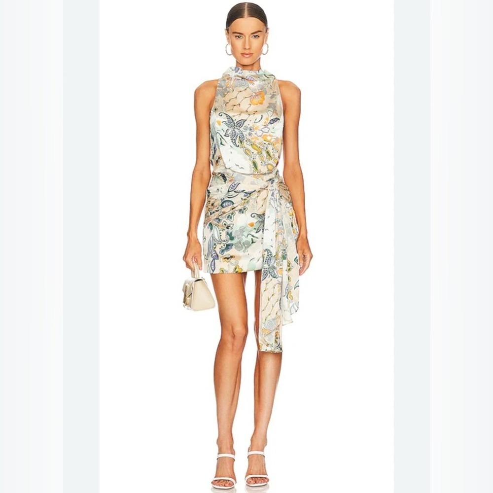 Elliatt Floral Mini Dress - Blue, Yellow, White